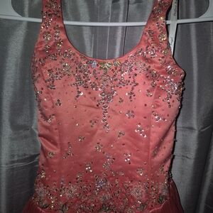 Elegant Coral Kids Formal Dress